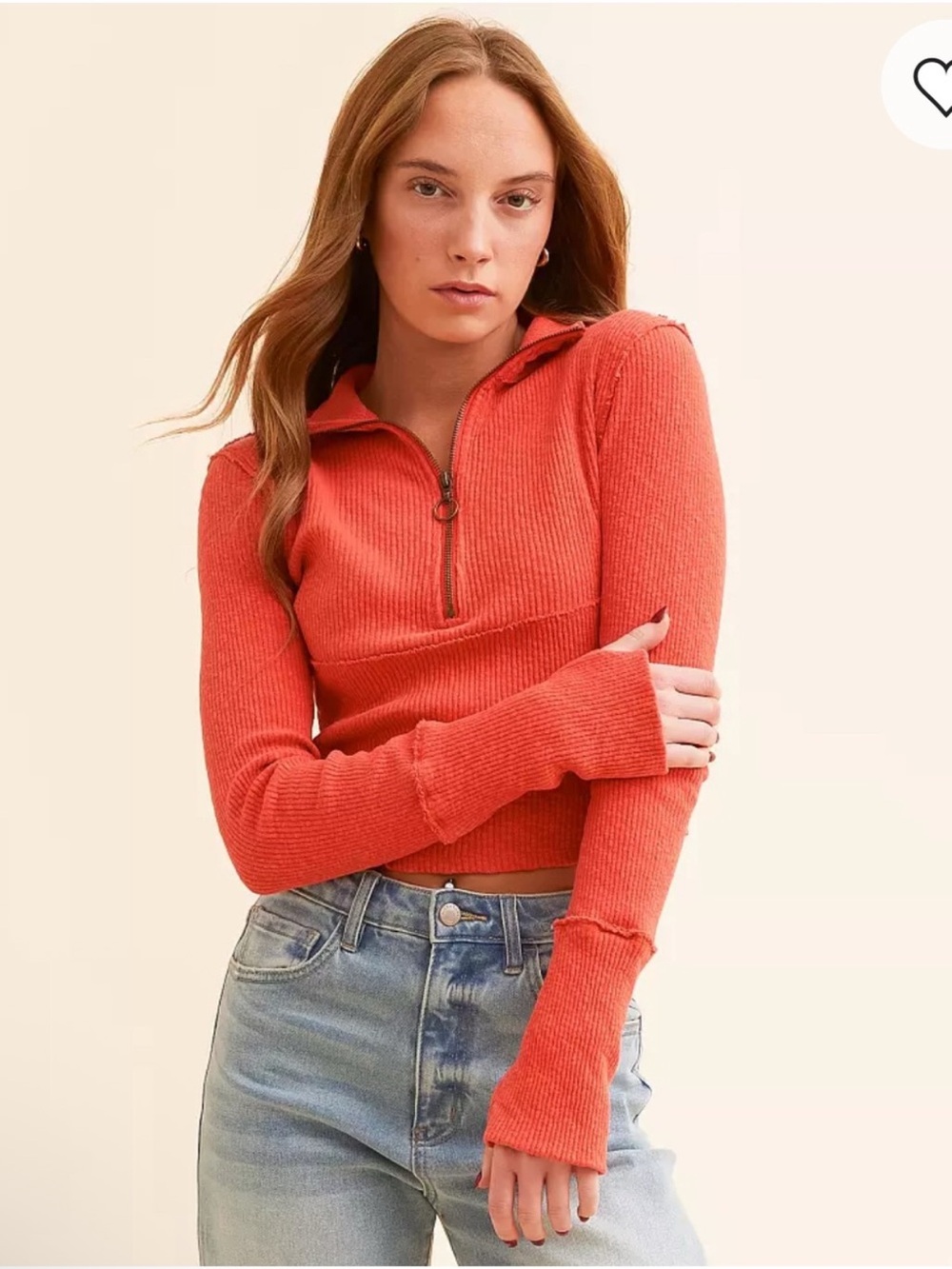 Free People Ribbed Half-Zip - Picture 10 of 10